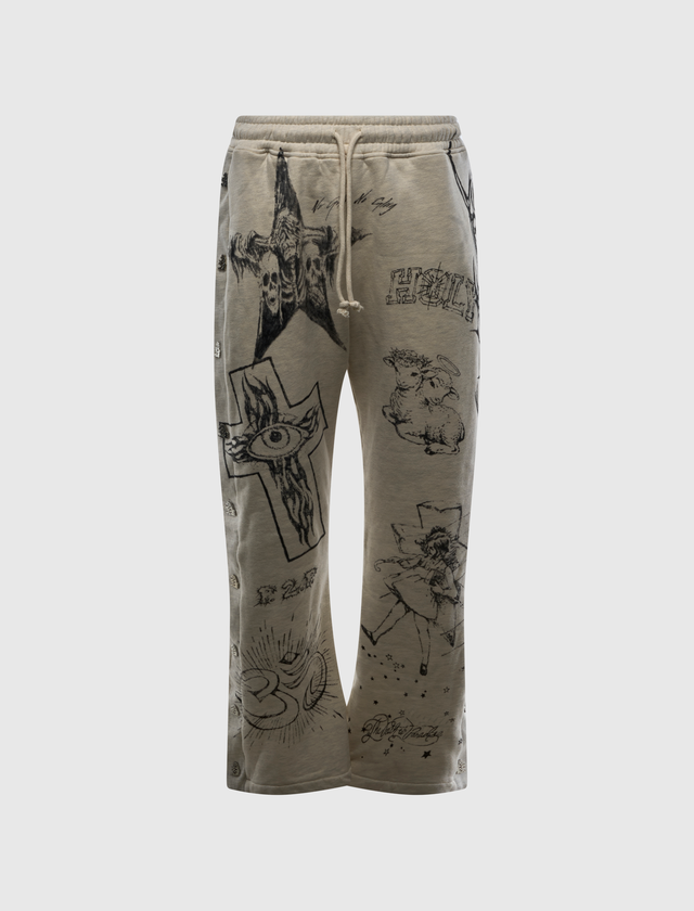 GRAFFITI MIRROR FACE SWEATPANTS