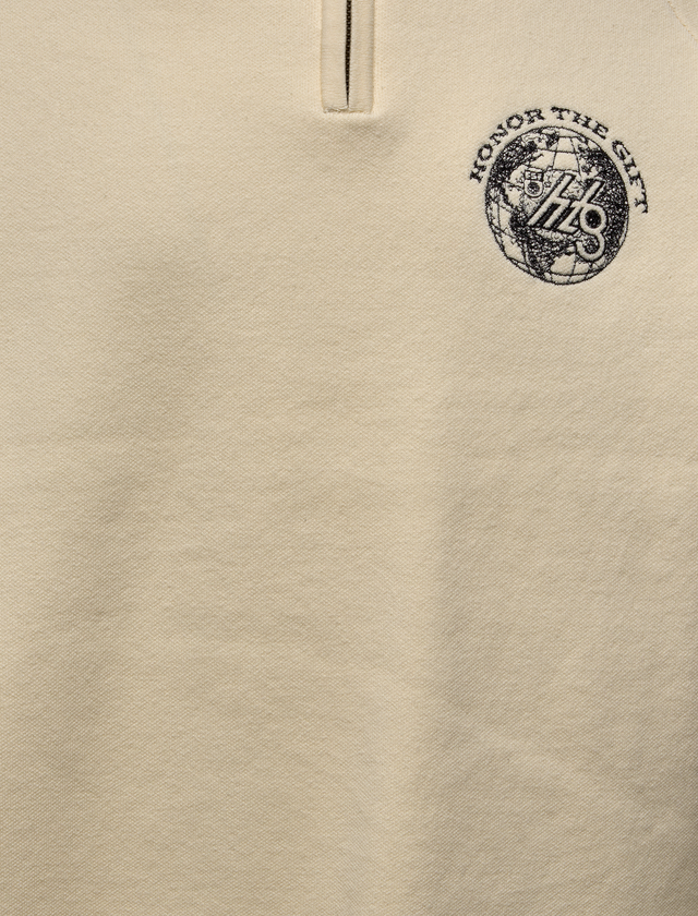 KNITTED ZIP LS POLO