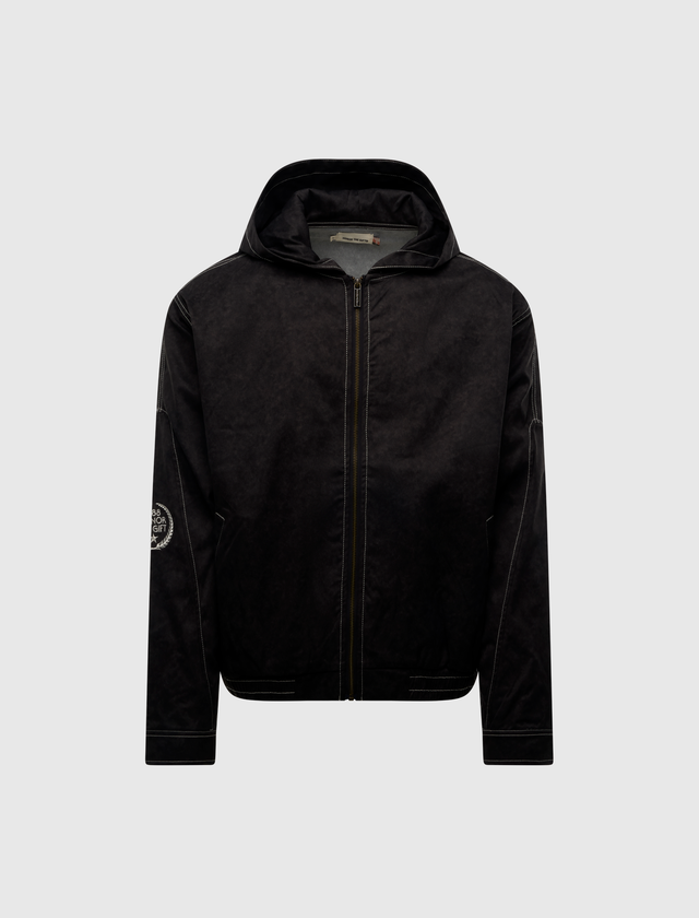 TWILL HOODED JACKET