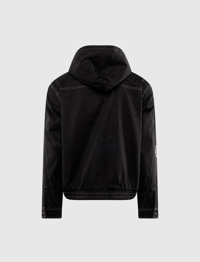 TWILL HOODED JACKET