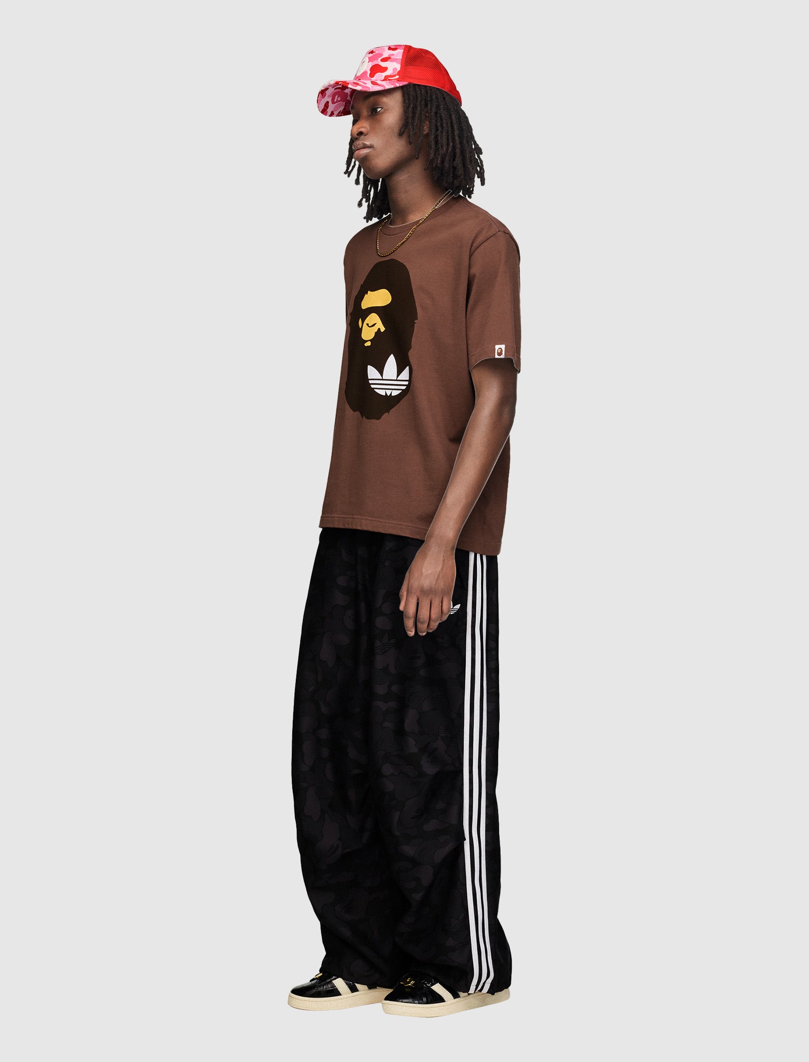 トップス 226 BAPE Star Print Polo Black Brown L ADIDAS x BAPE SSL TEE – Social Status