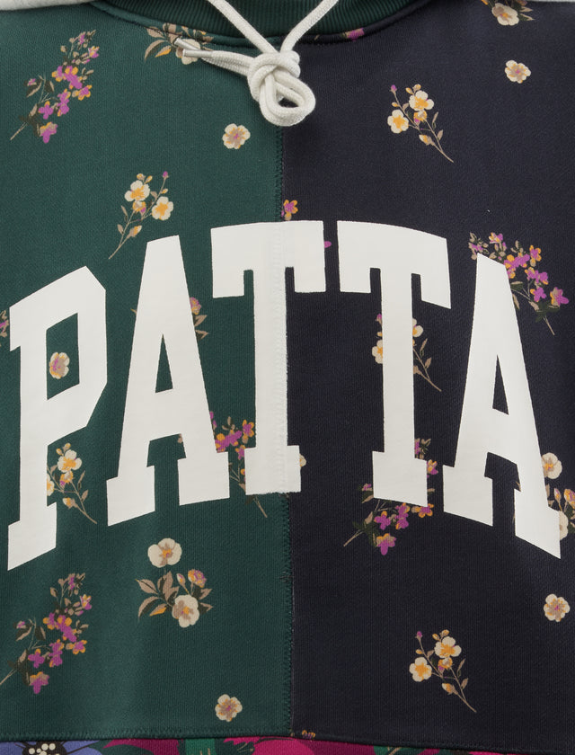 FLORAL PATCHWORK HOODIE