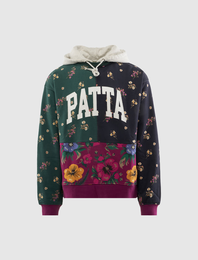 FLORAL PATCHWORK HOODIE