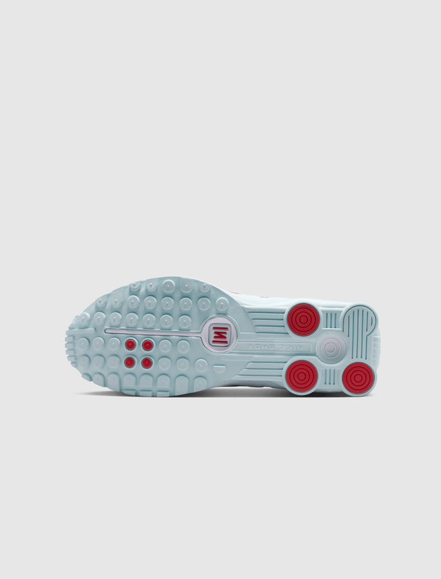 PUERTO RICAN DAY SHOX R4 "GLACIER BLUE/WHITE/ UNIVERSITY RED"