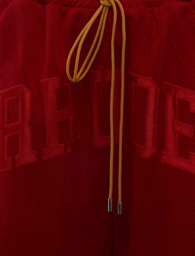 BAGGY MESH COLLEGIATE LOGO SHORTS