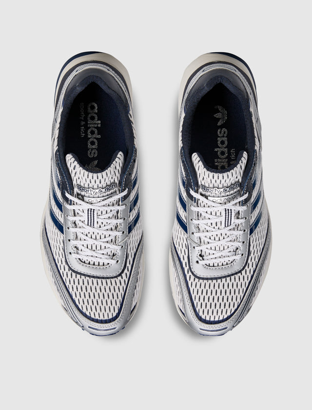 SPORTY AND RICH X ADIZERO ADIOS "WHITE/NAVY"