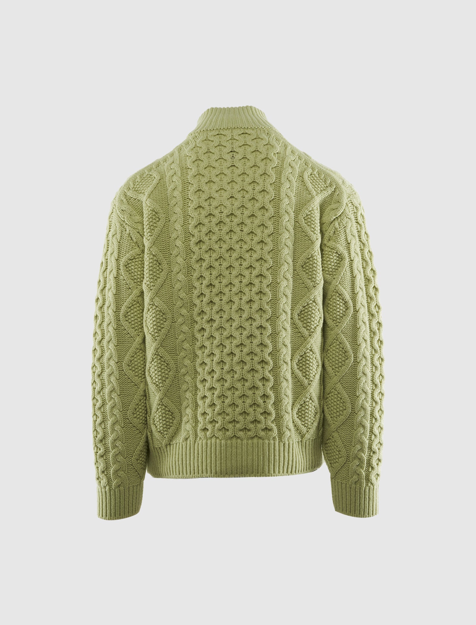 VOWELS CABLE KNIT ZIP UP – Social Status