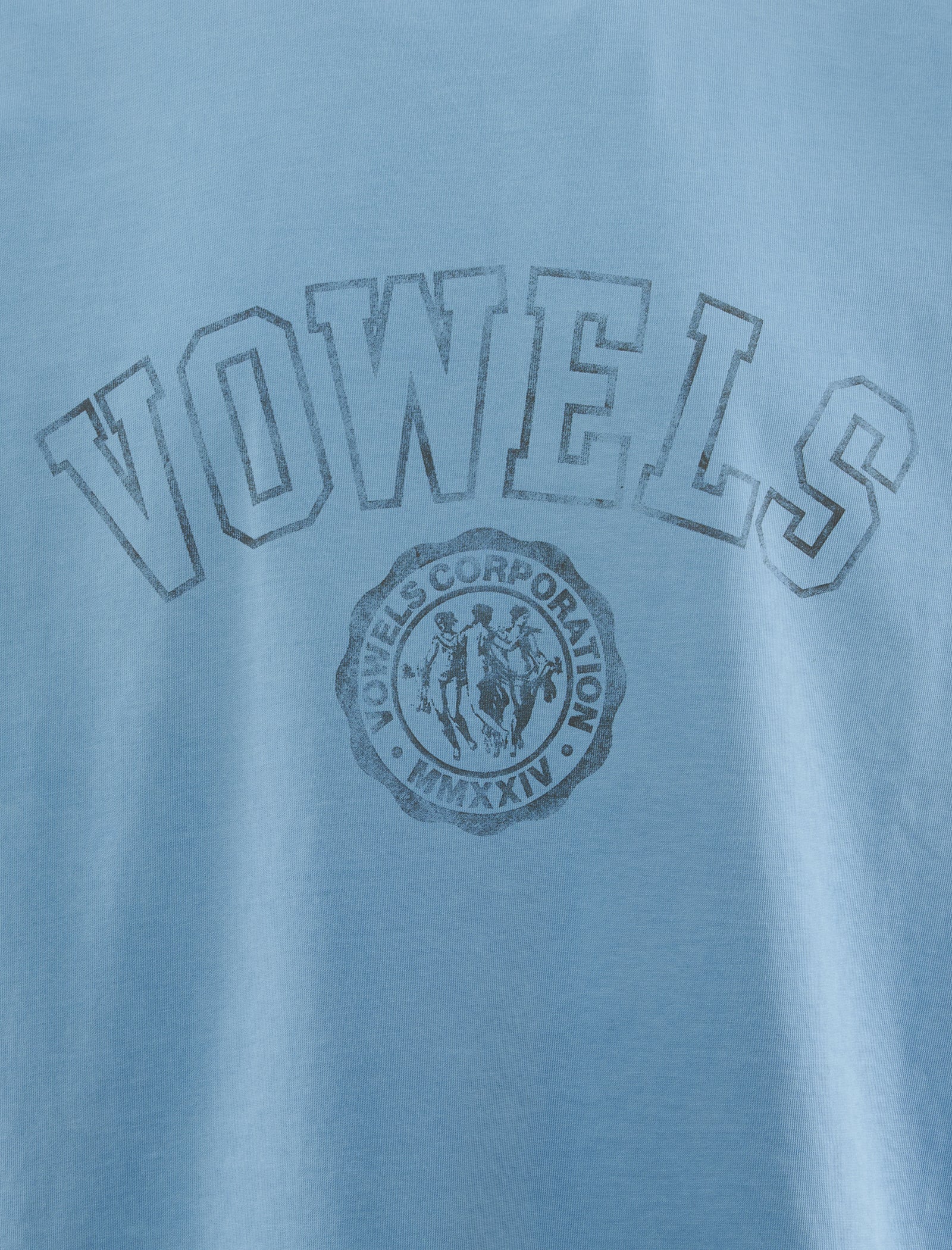 VOWELS FADED COLLEGE TEE – Social Status
