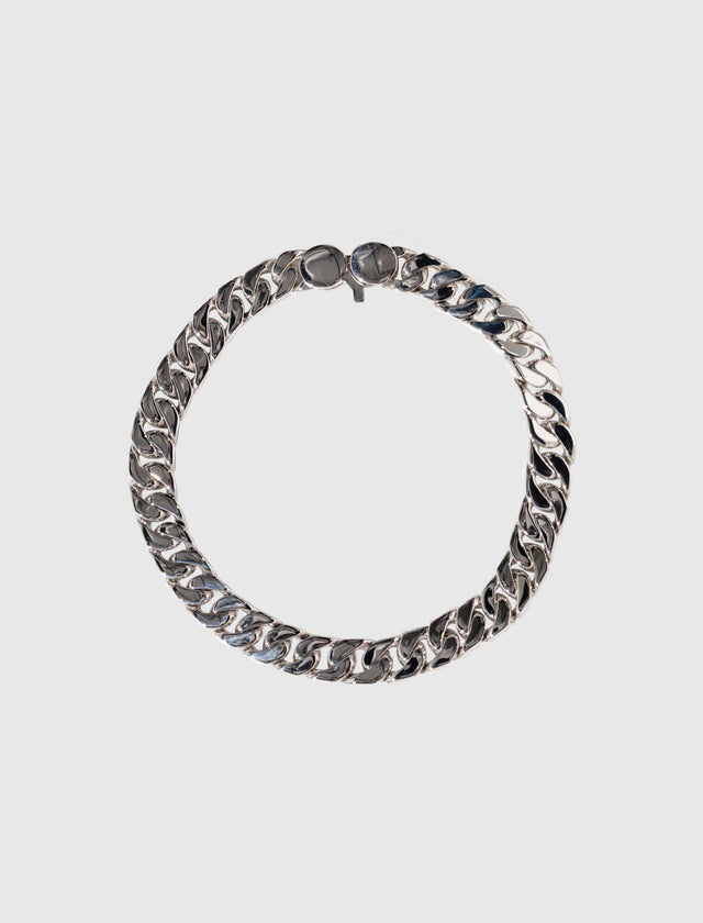 SILVER CURB 7 BRACELET