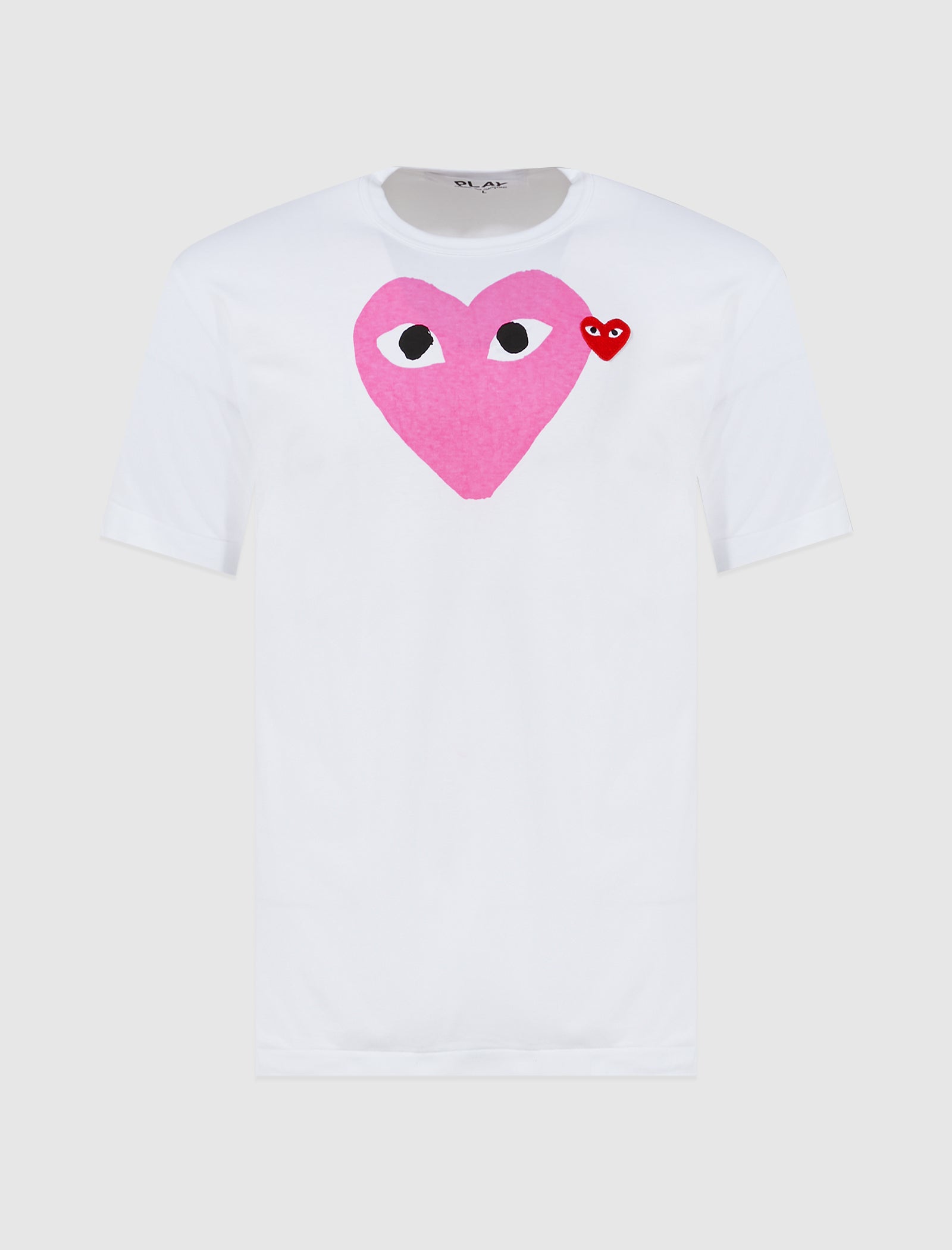 CDG PLAY PINK/RED HEART TEE