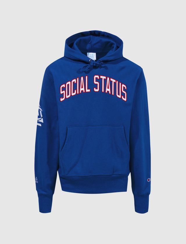 SOCIAL STATUS REVERSE WEAVE PULLOVER HOODIE