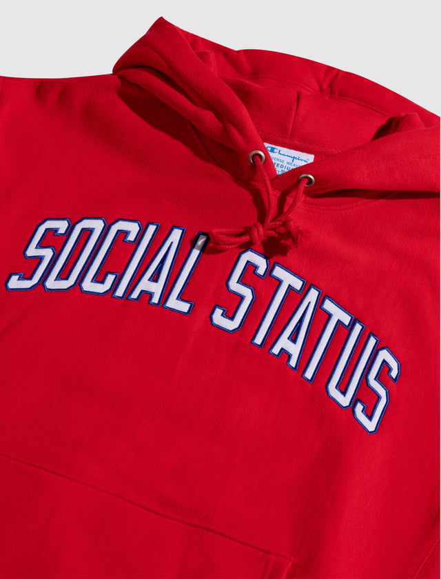 SOCIAL STATUS REVERSE WEAVE PULLOVER HOODIE